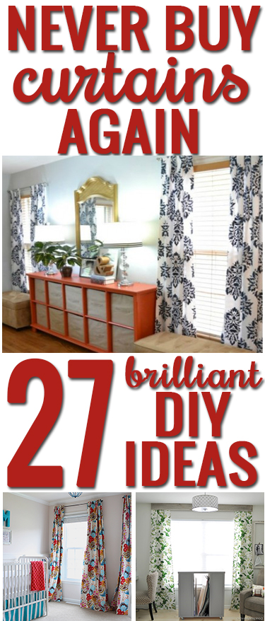 Creative ideas to make your own curtains AND curtain rods! SO many inspiring ideas!
