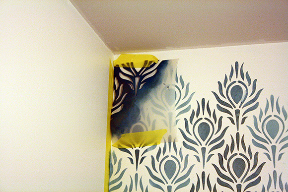Indian Floral Wall Stencil