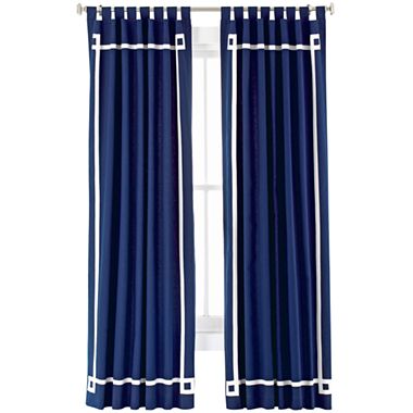 Easy Greek-Key Trimmed Curtains