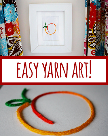 Easy Yarn Art Project: How to make art with yarn and paper