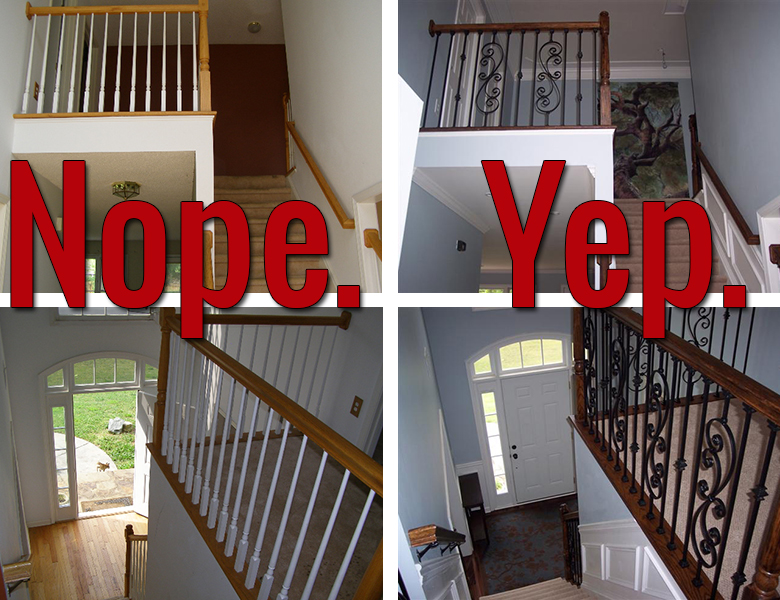How To Install Iron Balusters View Along The Way