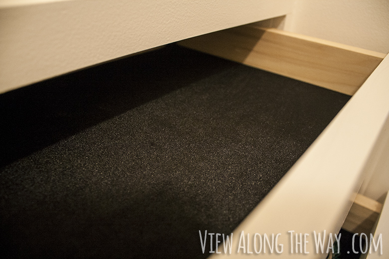 DIY Velvet Drawer Liners Tutorial how to make velvet drawer lining!