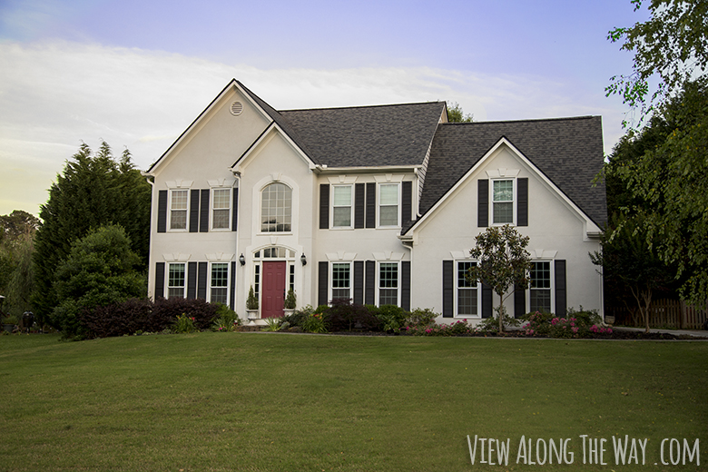 House exterior with architectural roof